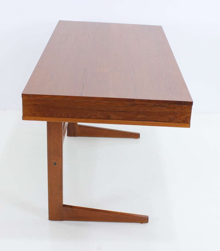 Exceptional Danish Modern Teak Desk For Sale 2