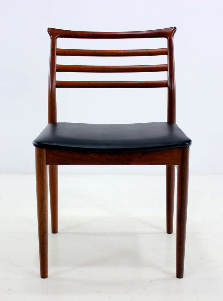 Set of Six Danish Modern Teak Dining Chairs Designed by Erling Torvitus In Excellent Condition For Sale In Portland, OR