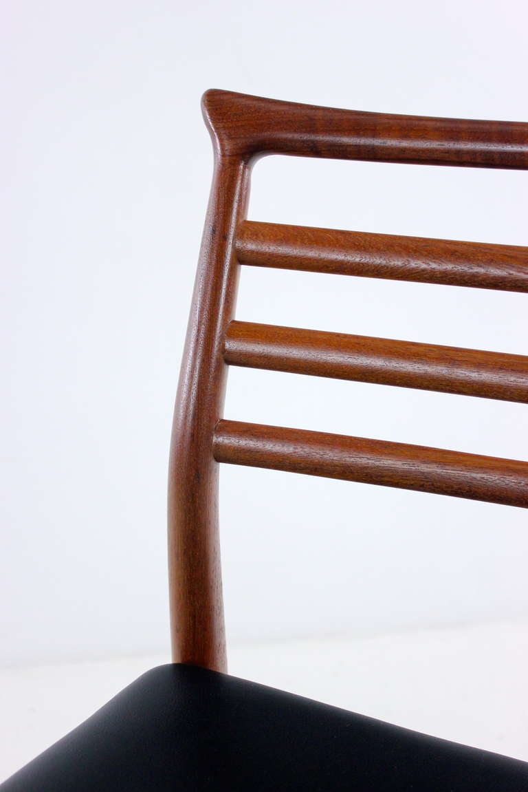 Set of Six Danish Modern Teak Dining Chairs Designed by Erling Torvitus For Sale 3