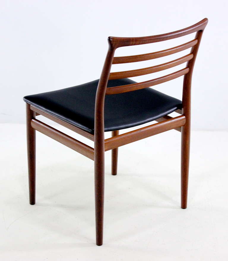 Set of Six Danish Modern Teak Dining Chairs Designed by Erling Torvitus For Sale 2