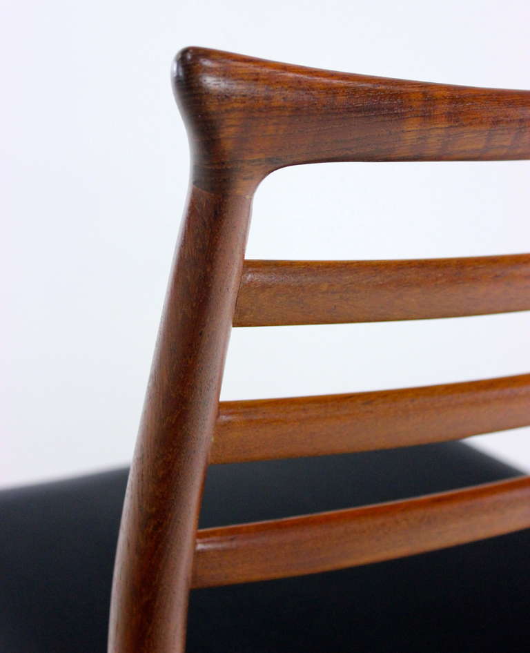Set of Six Danish Modern Teak Dining Chairs Designed by Erling Torvitus For Sale 4