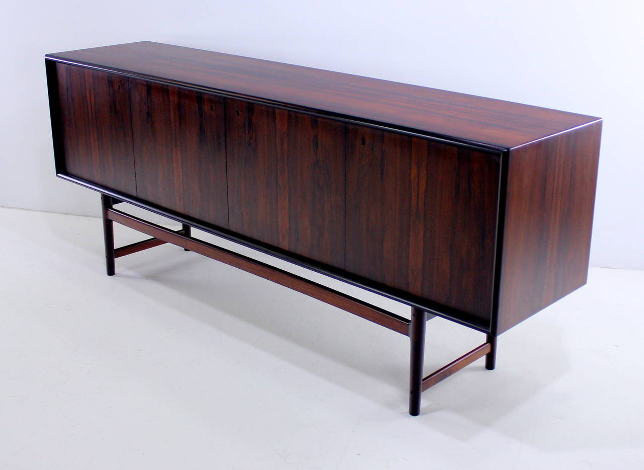 20th Century Extraordinary Danish Modern Rosewood Credenza Designed by Torbjørn Afdal For Sale