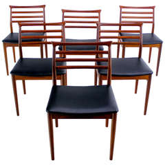 Set of Six Danish Modern Teak Dining Chairs Designed by Erling Torvitus