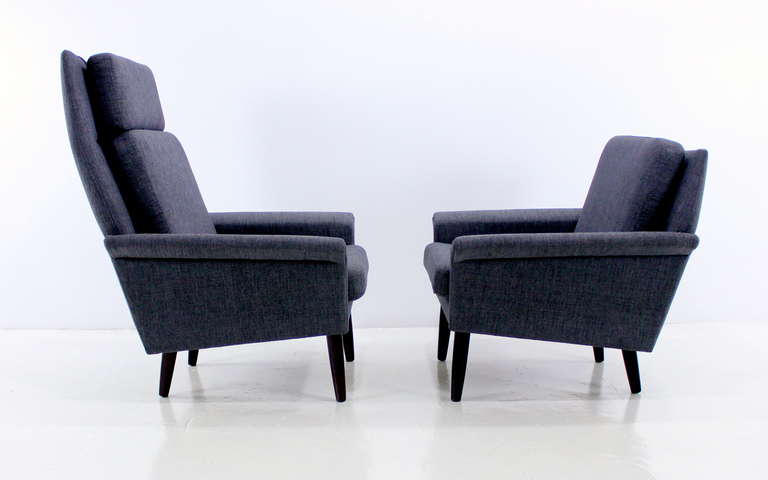 Scandinavian Modern Stylish Danish Modern Mama and Papa Chairs with Rosewood Legs For Sale