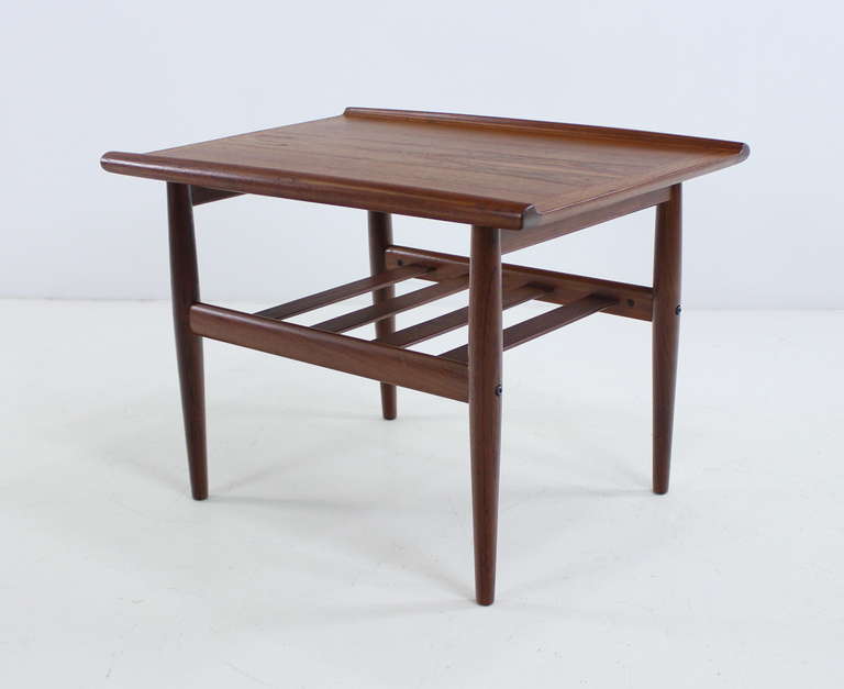 Scandinavian Modern Pair of Danish Modern Teak End Tables Designed by Grete Jalk For Sale