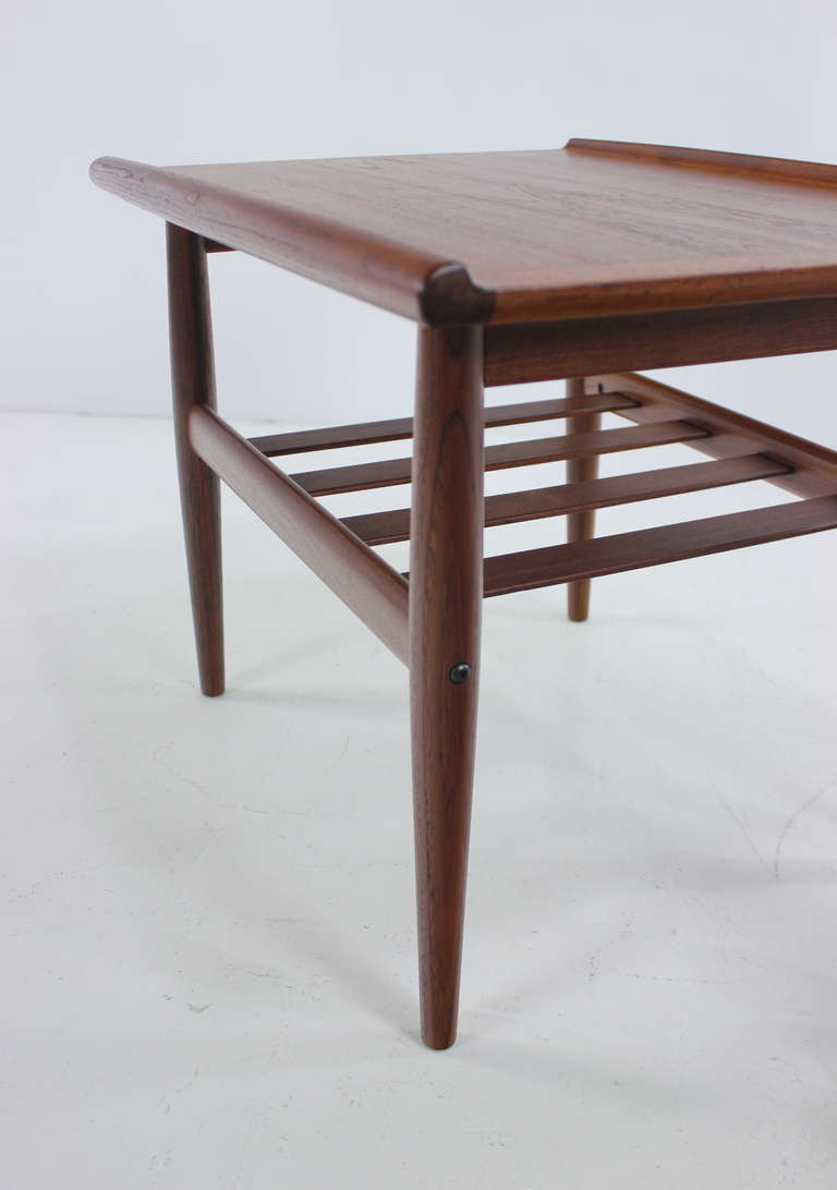 Pair of Danish Modern Teak End Tables Designed by Grete Jalk In Excellent Condition For Sale In Portland, OR