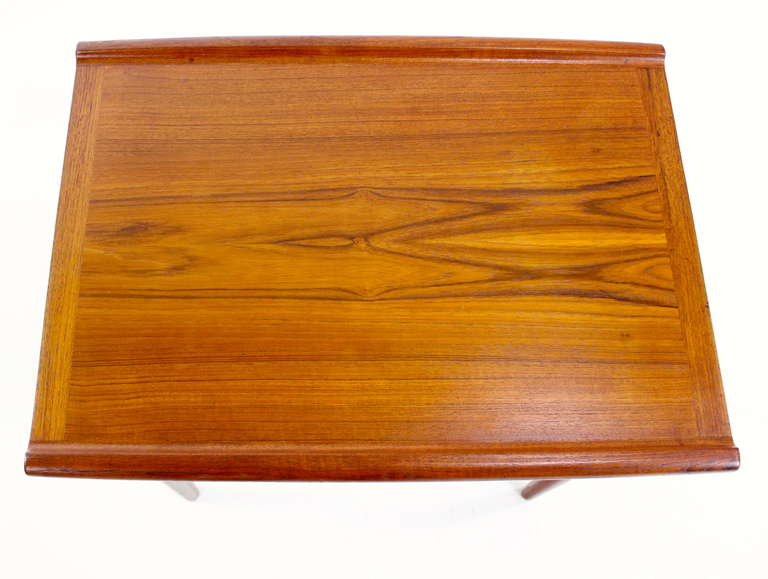 20th Century Pair of Danish Modern Teak End Tables Designed by Grete Jalk For Sale