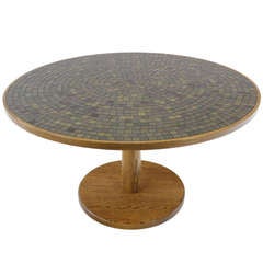 Vintage Mid-Century Modern Oak & Tile Table by Gordon Martz