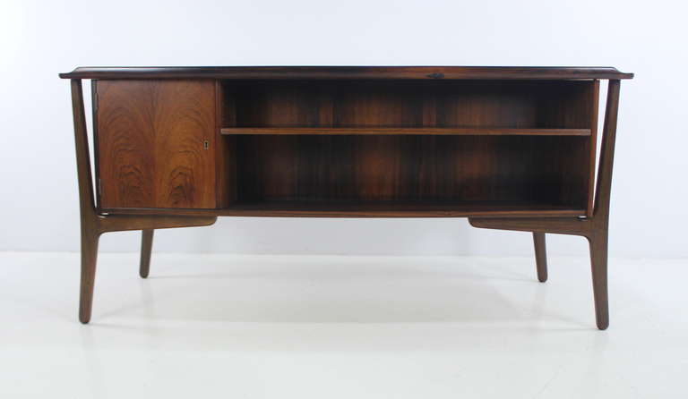 Danish Modern Rosewood Desk Designed by Svend Madsen For Sale 1