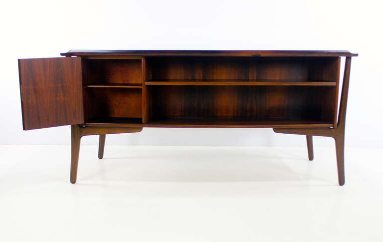 Danish Modern Rosewood Desk Designed by Svend Madsen For Sale 2