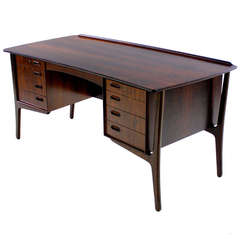 Danish Modern Rosewood Desk Designed by Svend Madsen