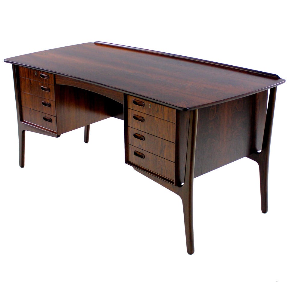 Danish Modern Rosewood Desk Designed by Svend Madsen For Sale