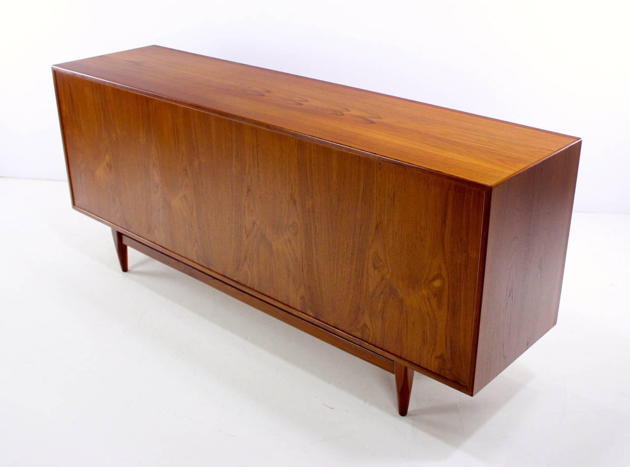 Danish Modern Teak Dresser Chest with Tambour Door by Falster Møbelfabrik For Sale 3