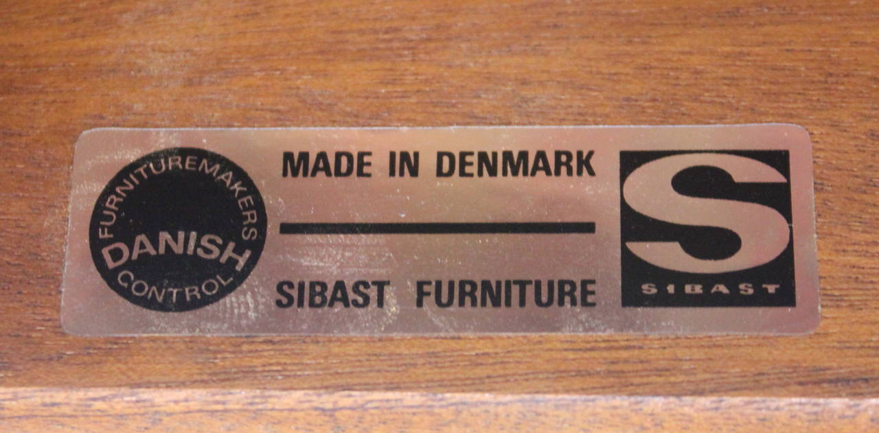 Danish Modern Teak Console or Sideboard with Floating Top by Arne Vodder For Sale 2