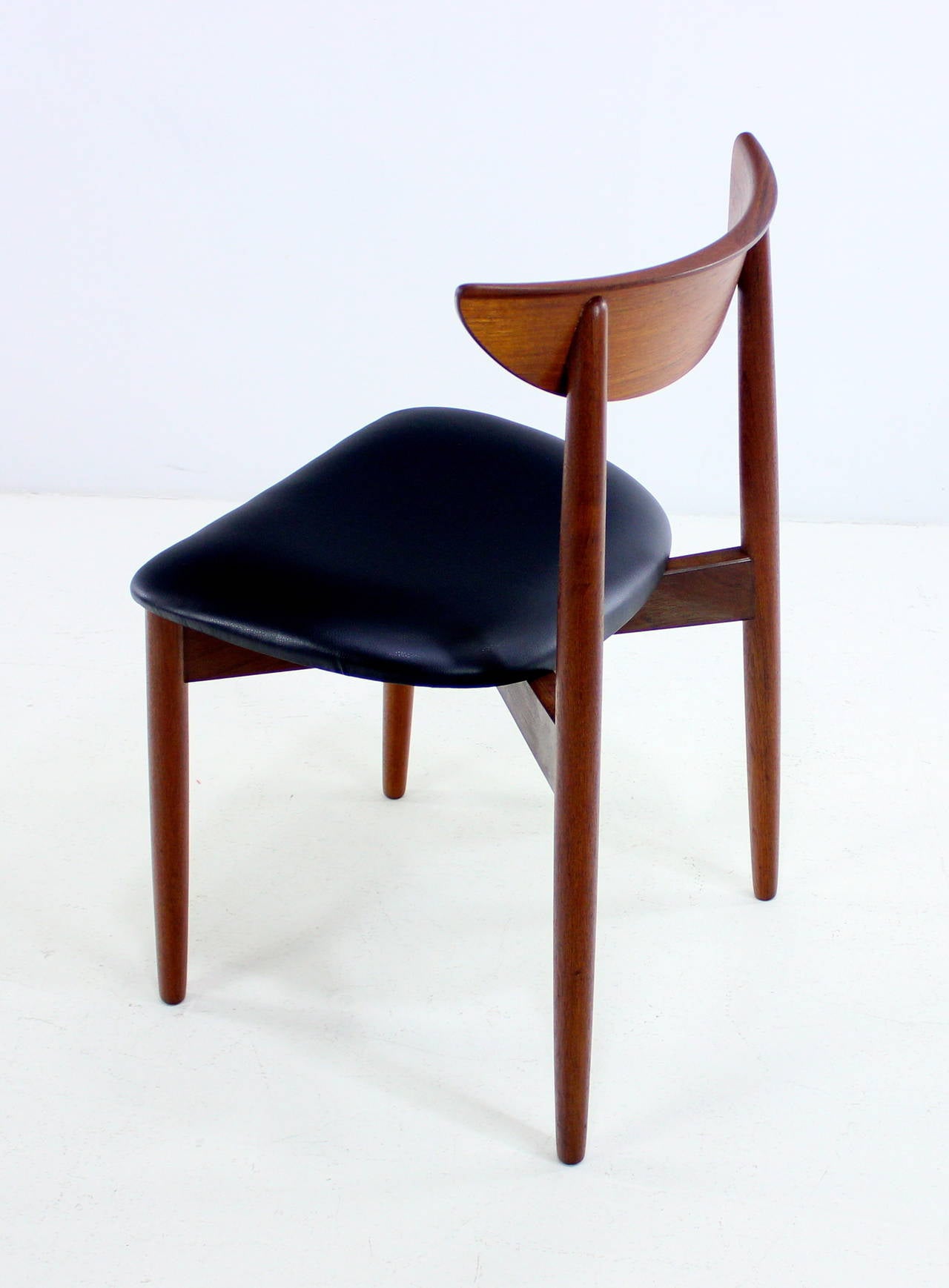 Set of Eight Danish Modern Teak Dining Chairs Designed by Harry Ostergaard For Sale 1