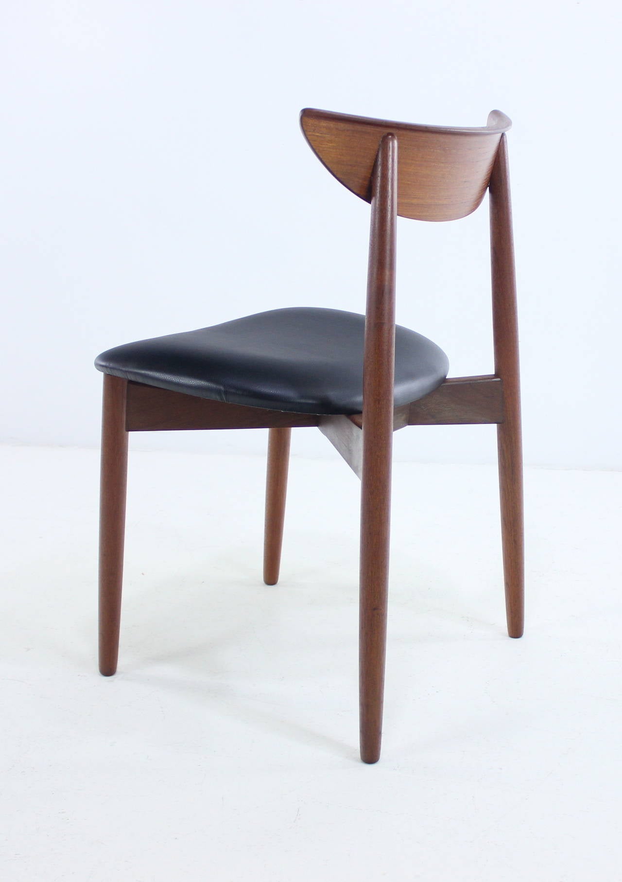 Set of Eight Danish Modern Teak Dining Chairs Designed by Harry Ostergaard For Sale 2