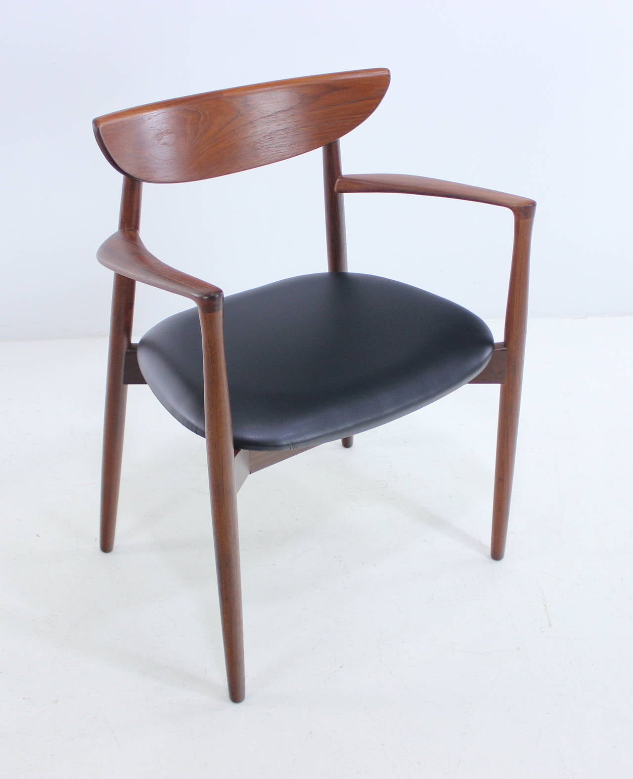 20th Century Set of Eight Danish Modern Teak Dining Chairs Designed by Harry Ostergaard For Sale