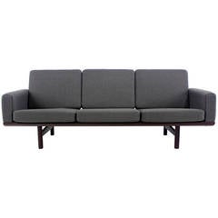 Superior Danish Modern Mahogany Sofa Designed by Hans Wegner