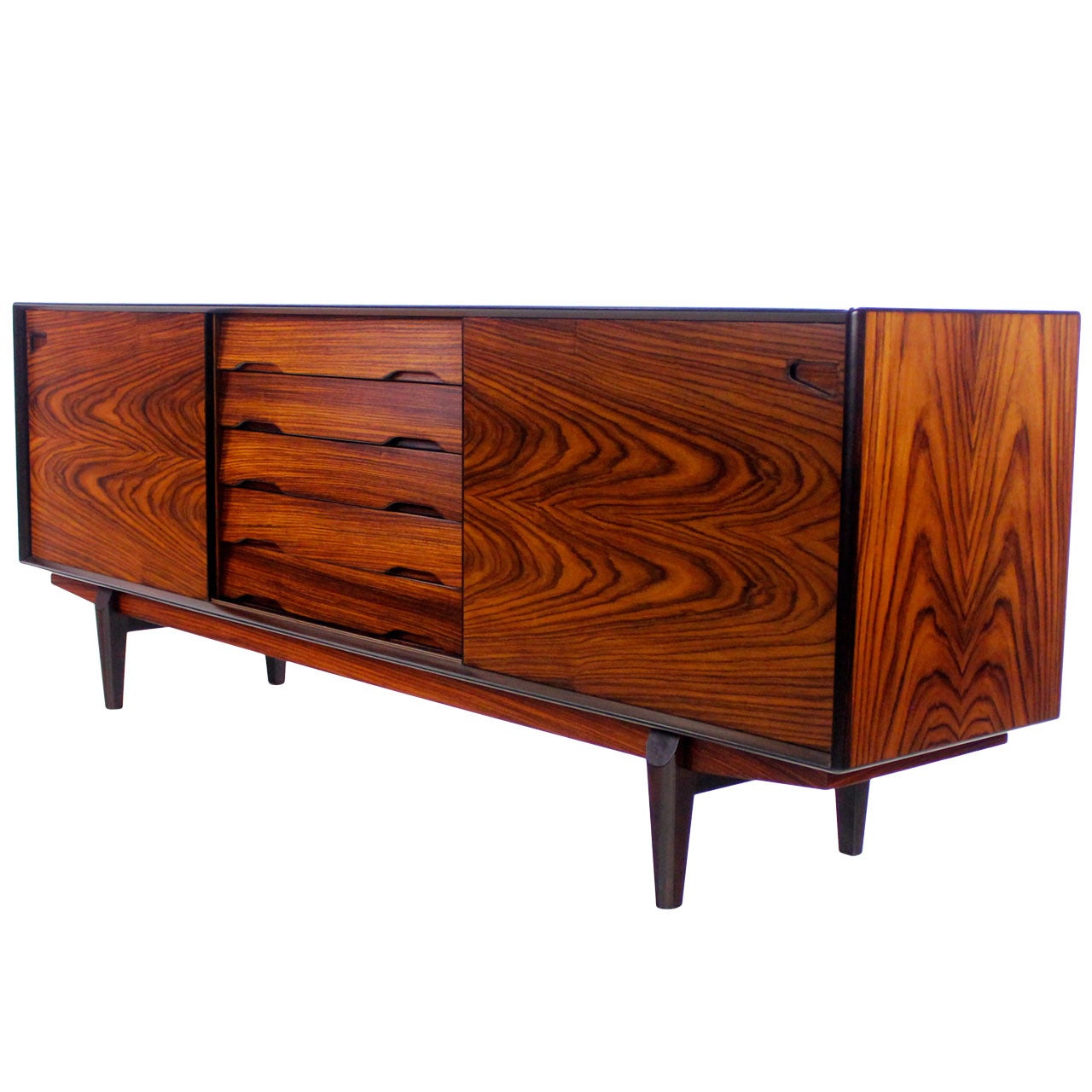 Exceptional Danish Modern Rosewood Credenza Designed by Rosengren Hansen