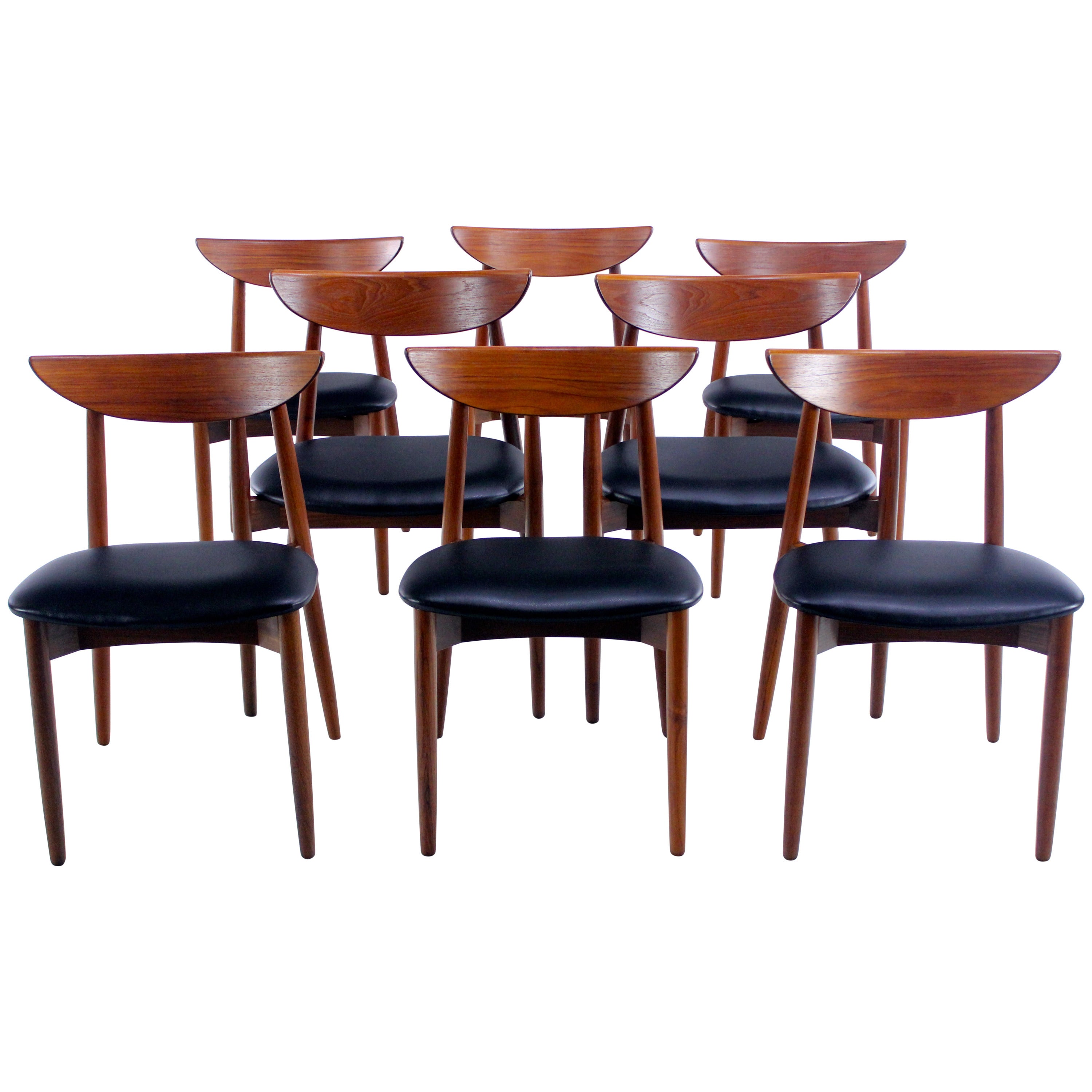 Set of Eight Danish Modern Teak Dining Chairs Designed by Harry Ostergaard For Sale