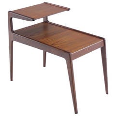 Elegant Danish Modern Teak End Table Designed by Kurt Ostervig Elegant Danish Modern Teak End Table Designed by Kurt Ostervig