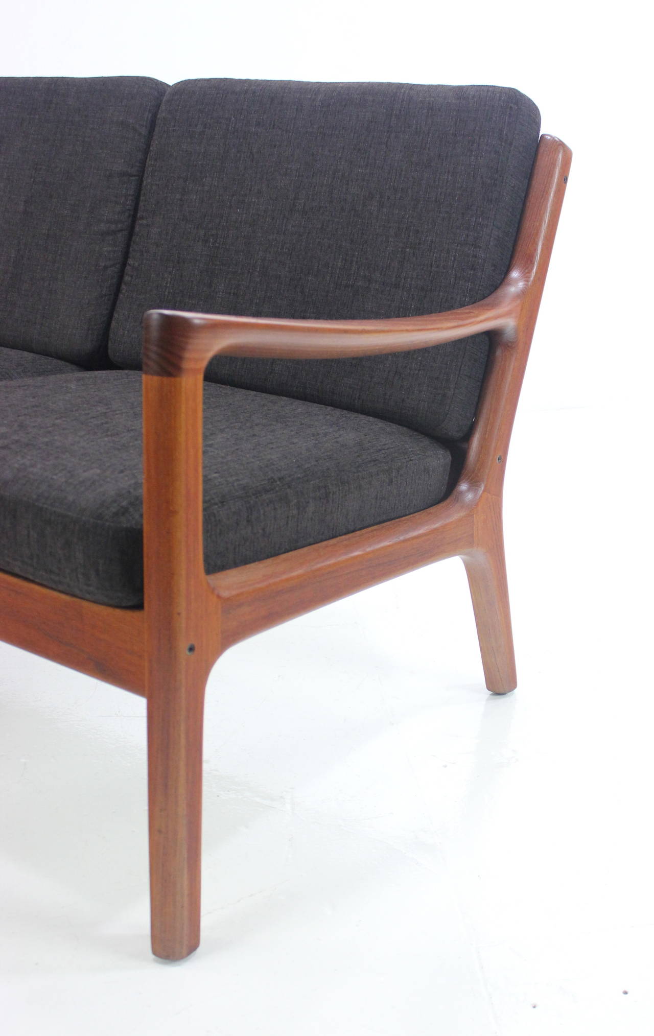 Classic Danish Modern Teak Framed Sofa Designed by Ole Wanscher For Sale 1