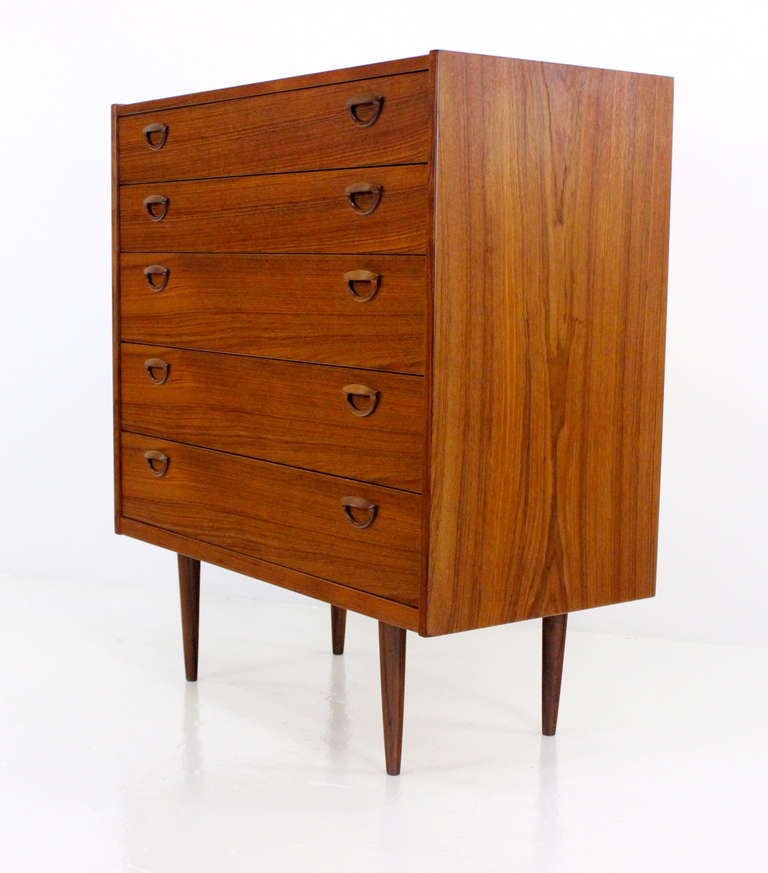 20th Century Danish Modern Teak Dresser Designed by Kai Kristiansen For Sale