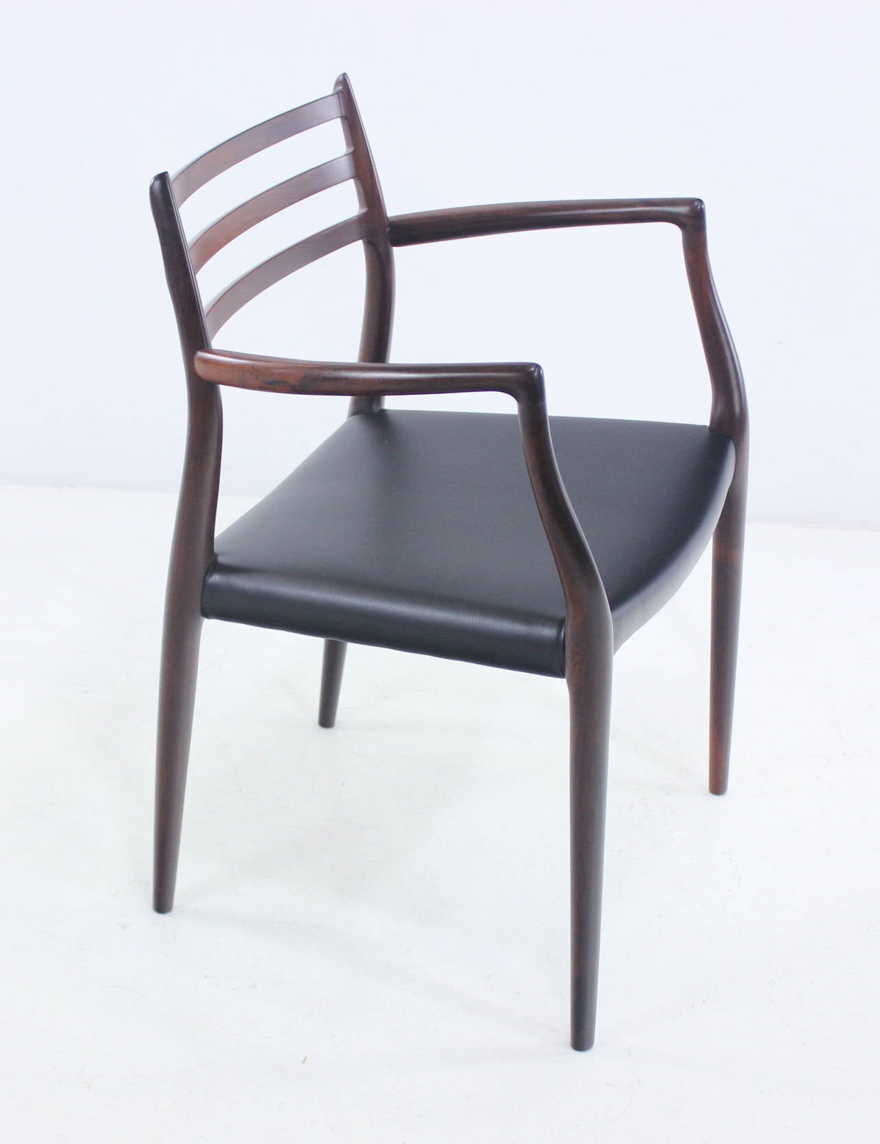 20th Century Set of Six Danish Modern Rosewood Dining Chairs Designed by Niels Moller For Sale