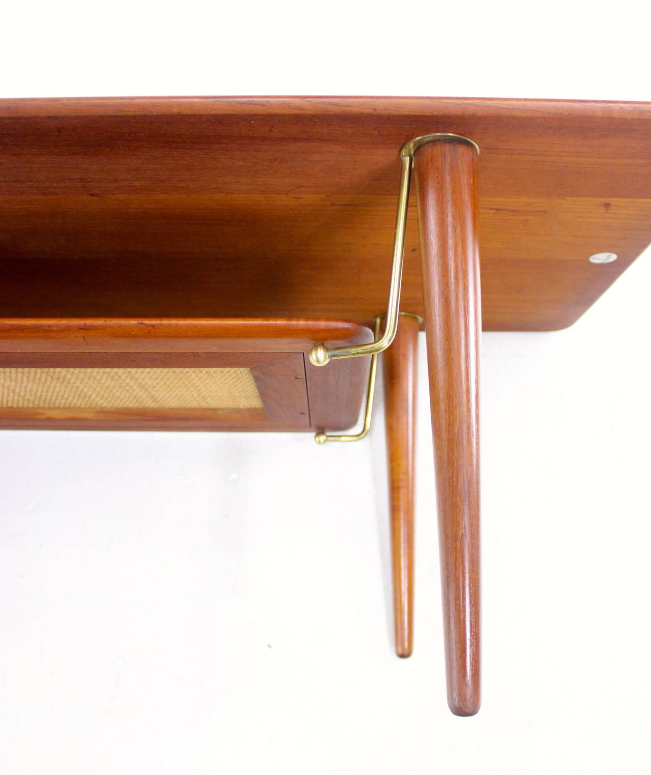 20th Century Danish Modern Teak Coffee Table Designed by Peter Hvidt For Sale