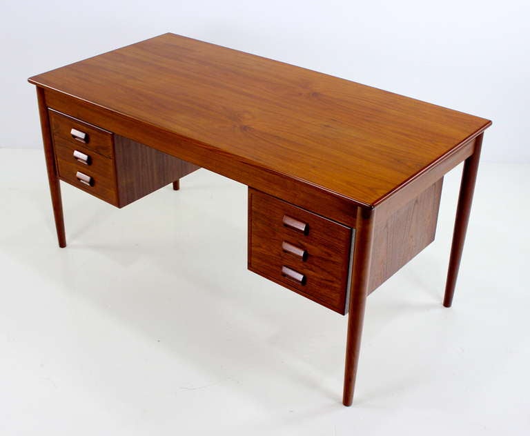 Scandinavian Modern Danish Modern Teak Executive Desk Designed by Borge Mogensen For Sale