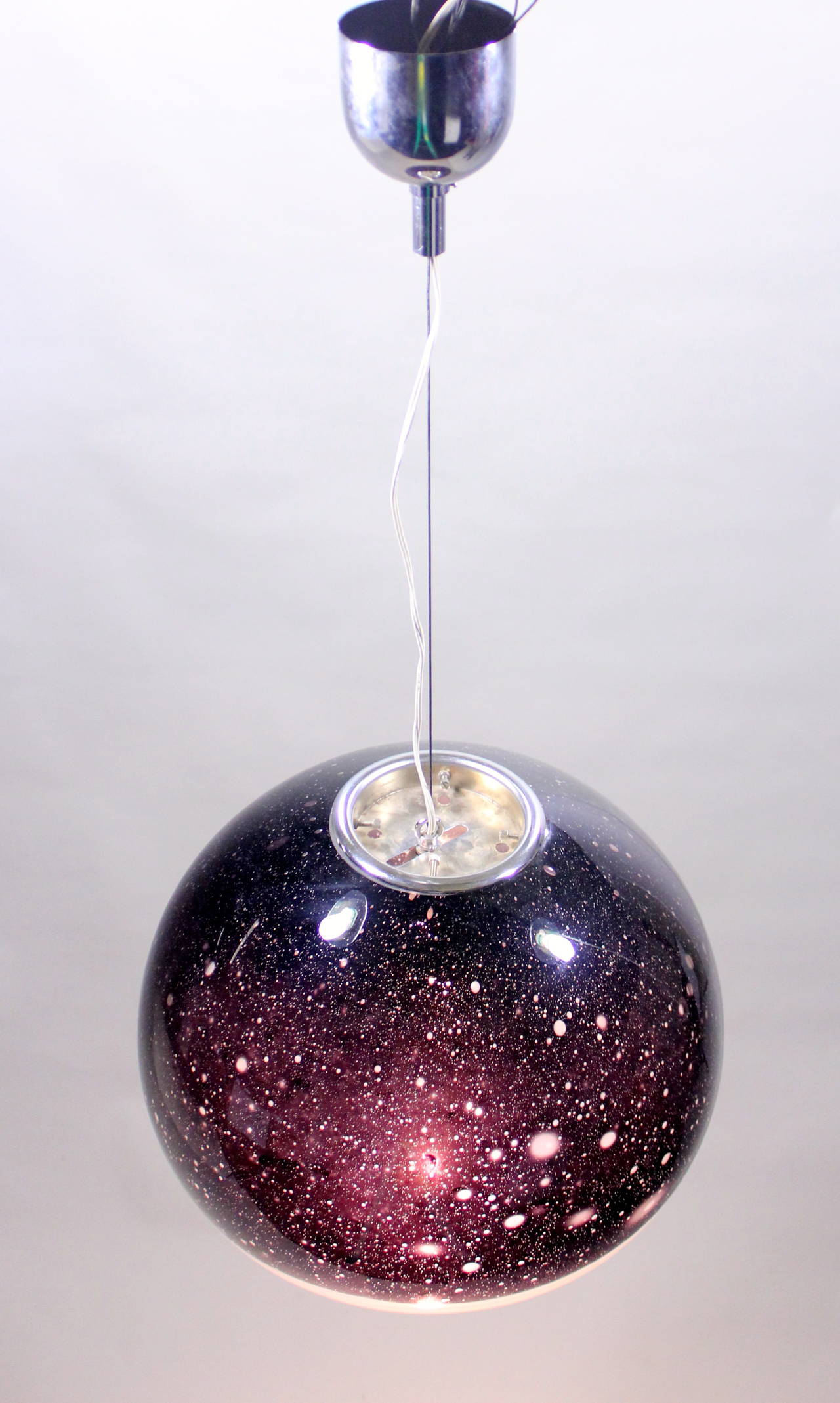 Large Handblown Italian Glass Suspension Fixture by Barbini