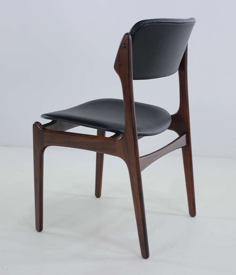 20th Century Set of Six Danish Modern Rosewood Dining Chairs Designed by Erik Buck For Sale
