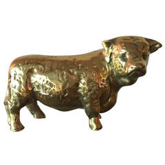 Brass Bull Sculpture