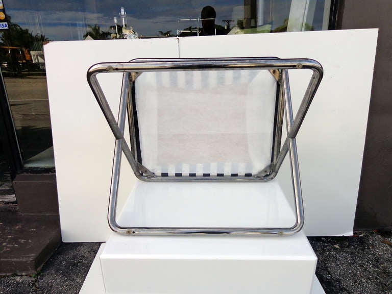Chromed Steel X Bench In Good Condition In West Palm Beach, FL