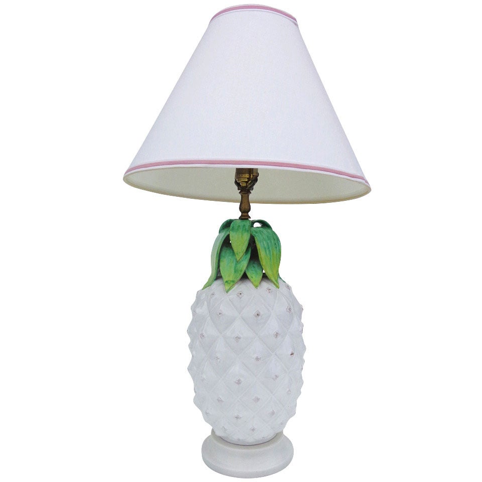 Terracotta Pineapple Lamp at 1stDibs