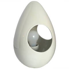 Italian Ceramic Egg Lamp
