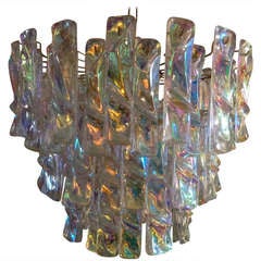 Magnificent 3 Tier 12 Light Murano Irridecsent Chandelier