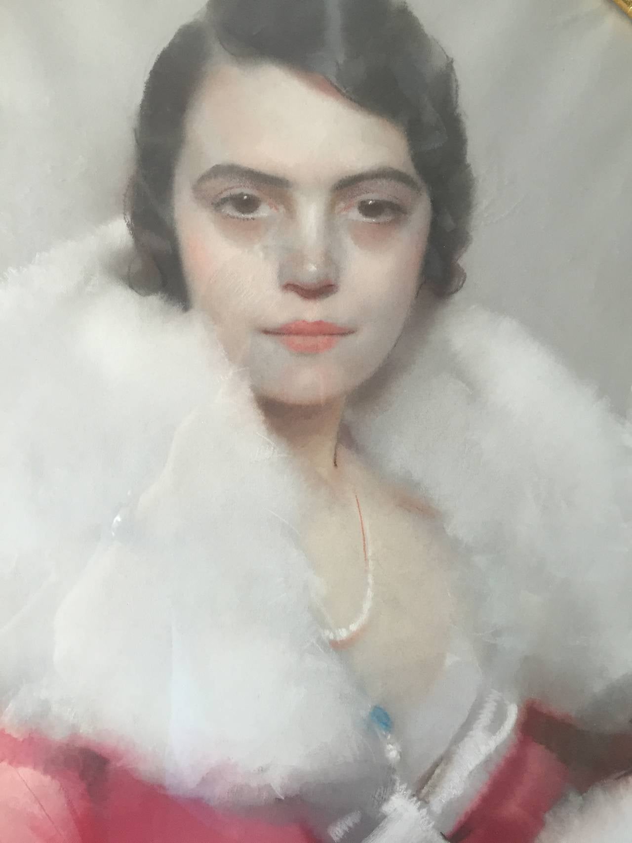 Stunning portrait of a young woman by
Guirand De Scevola,
1871-1950.
Signed on front lower left.
Born in Sète in 1871, de Scevola was a painter known for his versatility and his ability to adopt a great number of different styles.
De Scevola