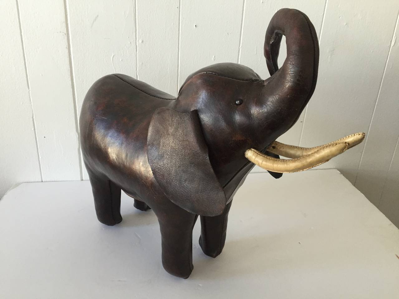 Leather Elephant Ottoman by Dimitri Omersa