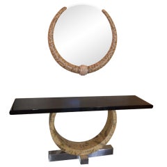 Amazing Snakeskin Console Table And Mirror