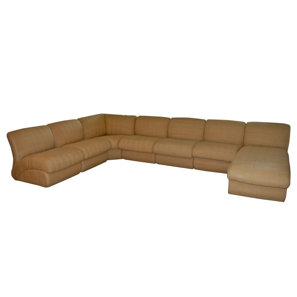 Great 7 Piece Pierre Cardin Sectional Sofa