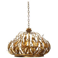 Vintage Gold Leaf Hanging Light Vintage Gold Leaf Hanging Light