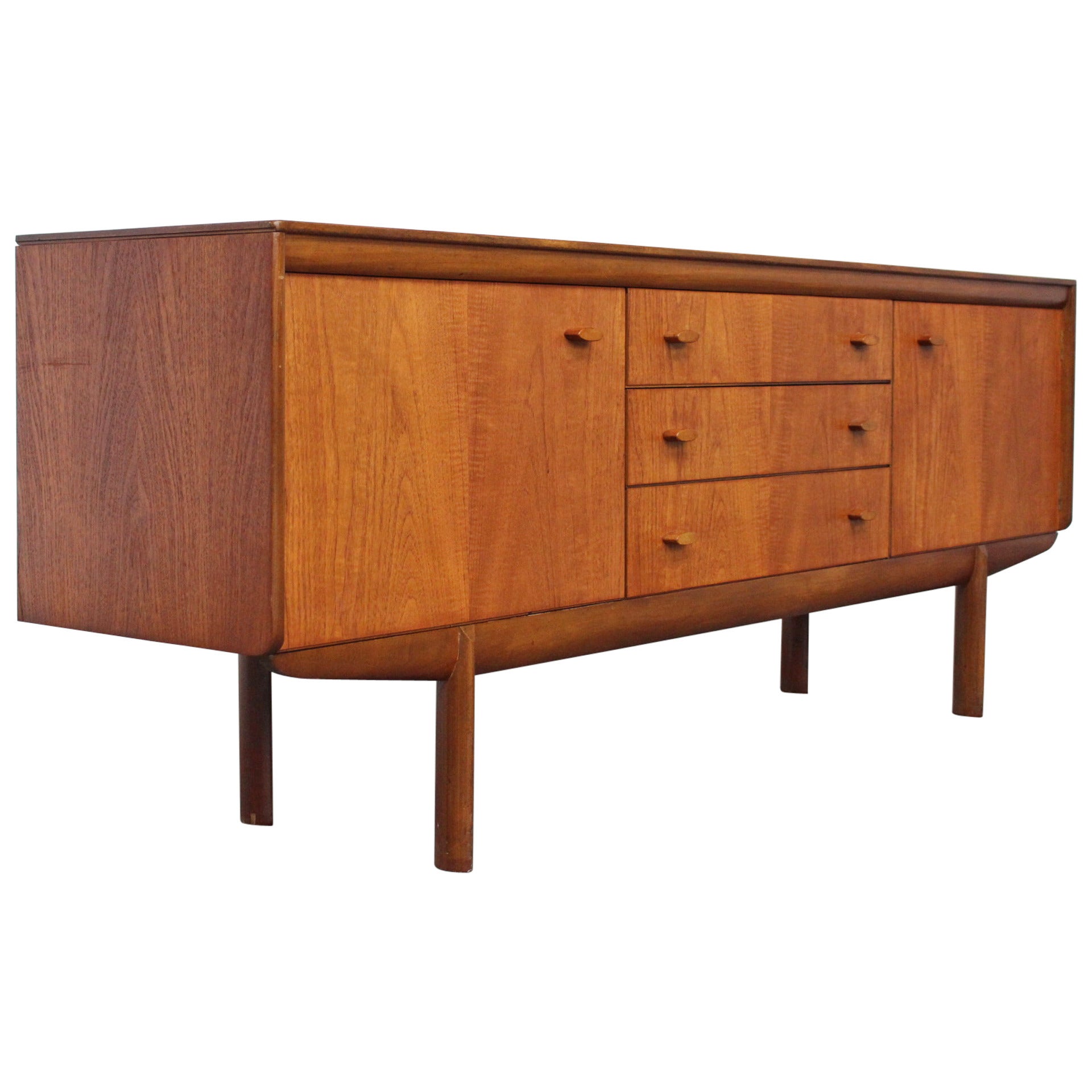 Large Sideboard by White & Newton Portsmouth in Afromosia Wood and Teak 1960s For Sale