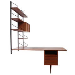 Extremely Rare Desk Unit by Poul Cadovius for Royal Systems Copenhagen, Denmark