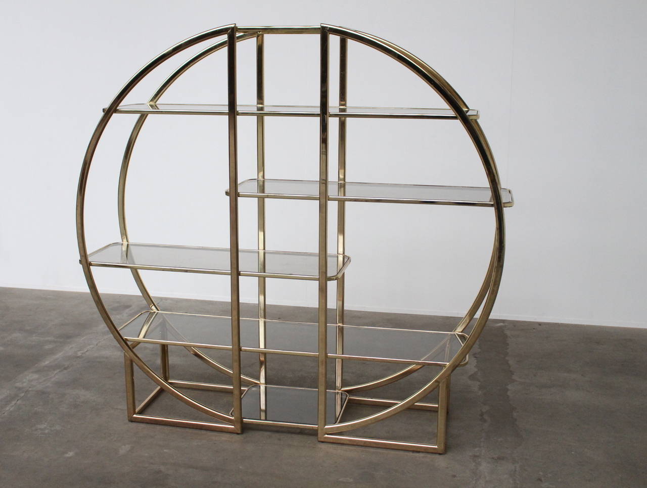 milo baughman etagere brass