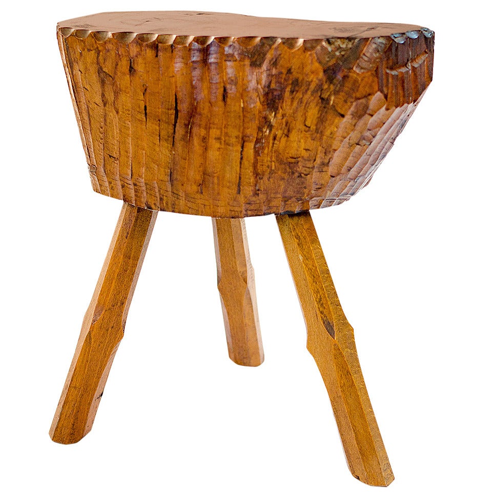Small Decorative Occasional Side Table, Woodcarving