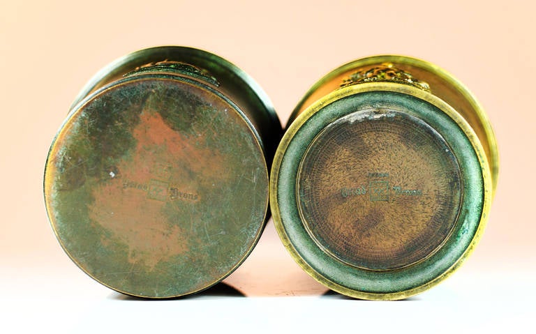 Mid-20th Century 2 bronze Swedish Ystad vases about 1930 For Sale
