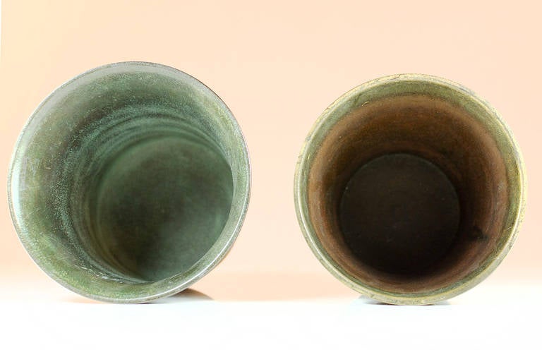 2 bronze Swedish Ystad vases about 1930 For Sale 1