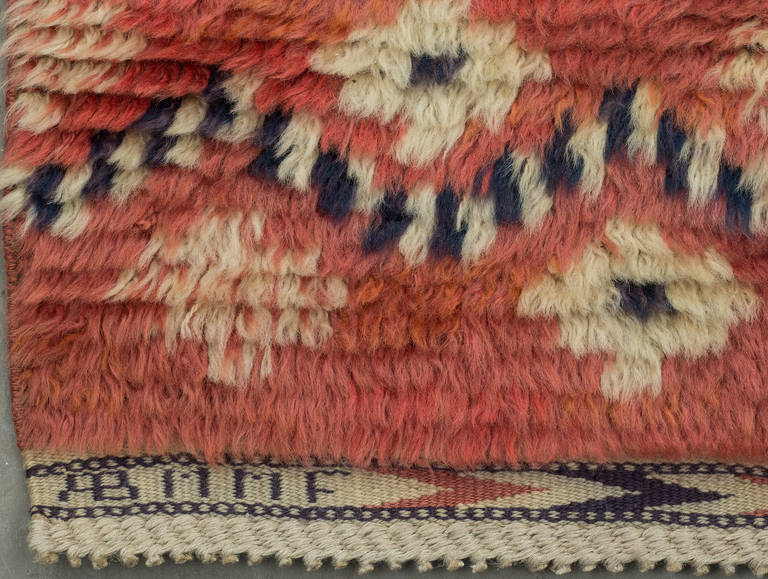 Swedish Rare Carpet 'Red Trial' by AB Marta Maas-Fjetterström For Sale