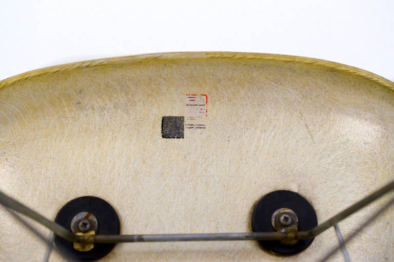 Mid-20th Century Extreme Rare Rope Edge Eames Rocker, 1st Experimental Base. For Sale